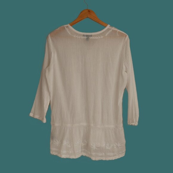 100% Cotton White Top from Ralph Lauren -  Size L - Picture 2 of 10